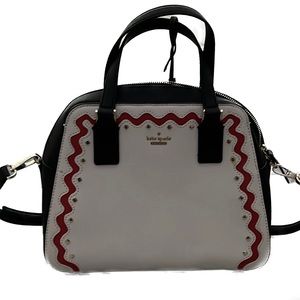 Kate Spade Black and White Bag with Red Accents